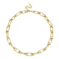 Latest High Quality 18K Gold Plated Stainless Steel Jewelry Pin Link Choker Charm Chain Fashion Necklace P203180