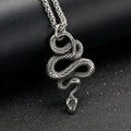 Vintage Personalized Jewelry Animal Snake Charm Fashion Cool Stainless Steel Snake Pendant Necklace