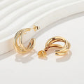 Laminated Gold Jewelry Joyeria Sophisticated Women'S Stud 18K Gold Plated Earrings Wholesale Fashion Jewelry for Women Selection