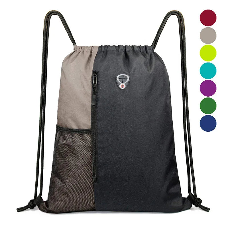 Hot Selling Unisex Large Size Casual Drawstring Backpack Zipper Water Bottle Mesh Pockets Custom Logo Sports Gym Bag Basketball