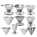 ALL KINDS of 1-2 1-3 1-4 1-6 1-8 Cups Paperless Stainless Steel Pour Over Coffee Dripper Filter Maker