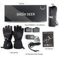Cold Climate Winter Electric Heated Insulated Microfiber Softshell Waterproof Touchscreen Compatible Unisex Gloves