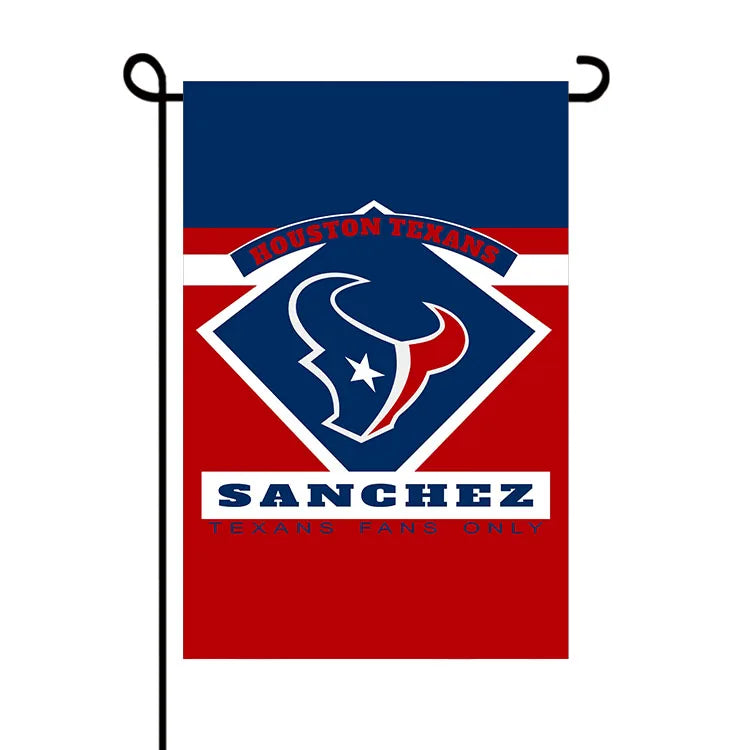 Hot Sale 100D Polyester Double Sided Garden Flag Banner New Design for Houston Texans for NFL for NFL Garden Flag Banner