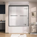 Shower Door For Tub 56-60 In. W X 62 . H Semi-Frameless  Double Sliding Bypass Bath Glass S