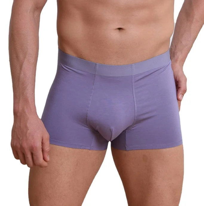 Youki Solid Color Pure Cotton Comfortable and Breathable Flat Waisted Men's Underwear