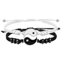 Matching Yin Yang Friend Couple Bracelets Adjustable Handmade Cord Relationship Bracelets for Friendship