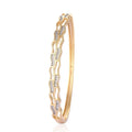Fashion Bangle Bracelet Women Gold Plated Cubic Zirconia Bangle