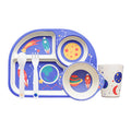 Cute Cartoon BPA FREE Bamboo Fiber Melamine Kids Dinnerware Set Dinner Plate Tableware Set for Children