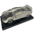 Wholesale Exquisite Custom 3D Glass Crystal Sports Car Model Black Base with Polished Finish for Wedding Decorations and Gifts