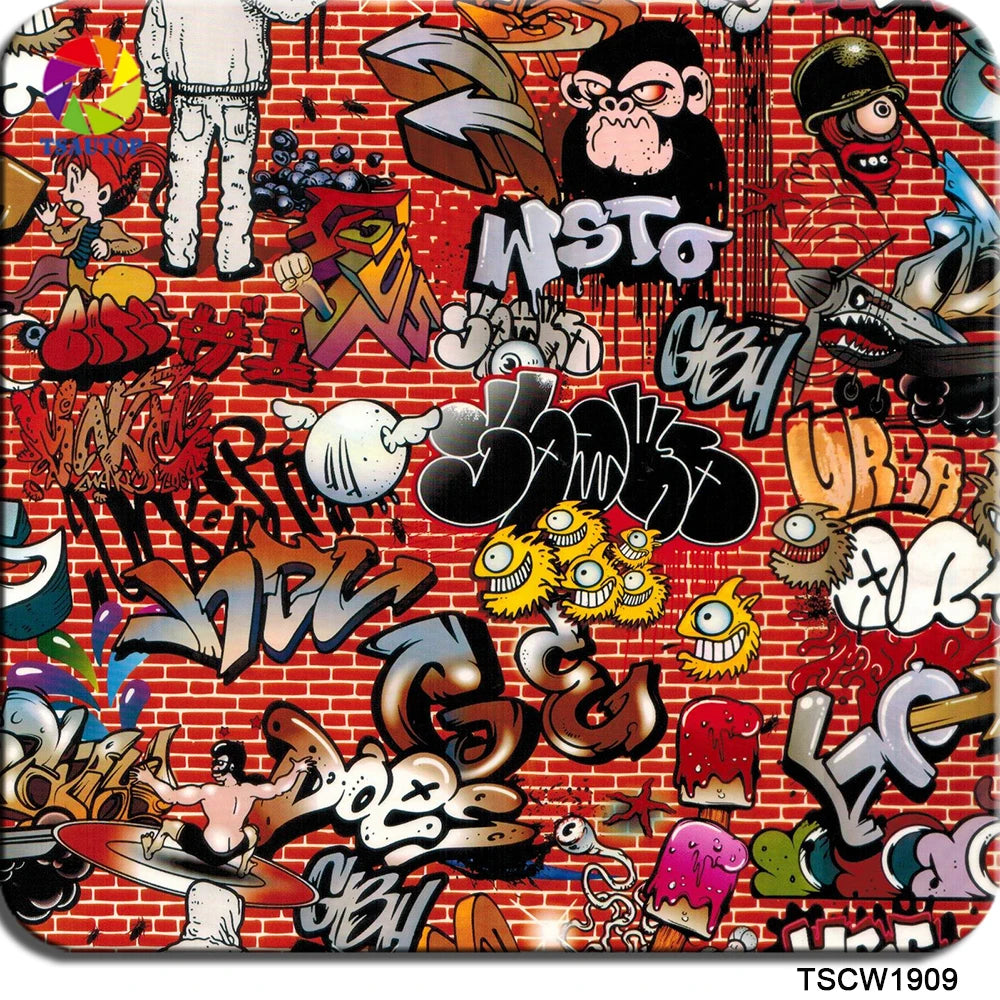TSAUTOP Cartoon Hydro Dipping Spray PVA Water Transfer Printing Film Hydro Graphic Transfer Kits