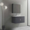Modern Luxury Plywood Bathroom Vanity Mirror Cabinets Eco-friendly Waterproof Finish Wall Mounted for Hotel Use Black Chestnut