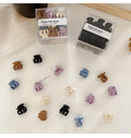 Set of 10 Cute Small Butterfly Matte Hair Claw Clips Fashionable Girl Hairpin Minip Plastic Hairpin for Kids