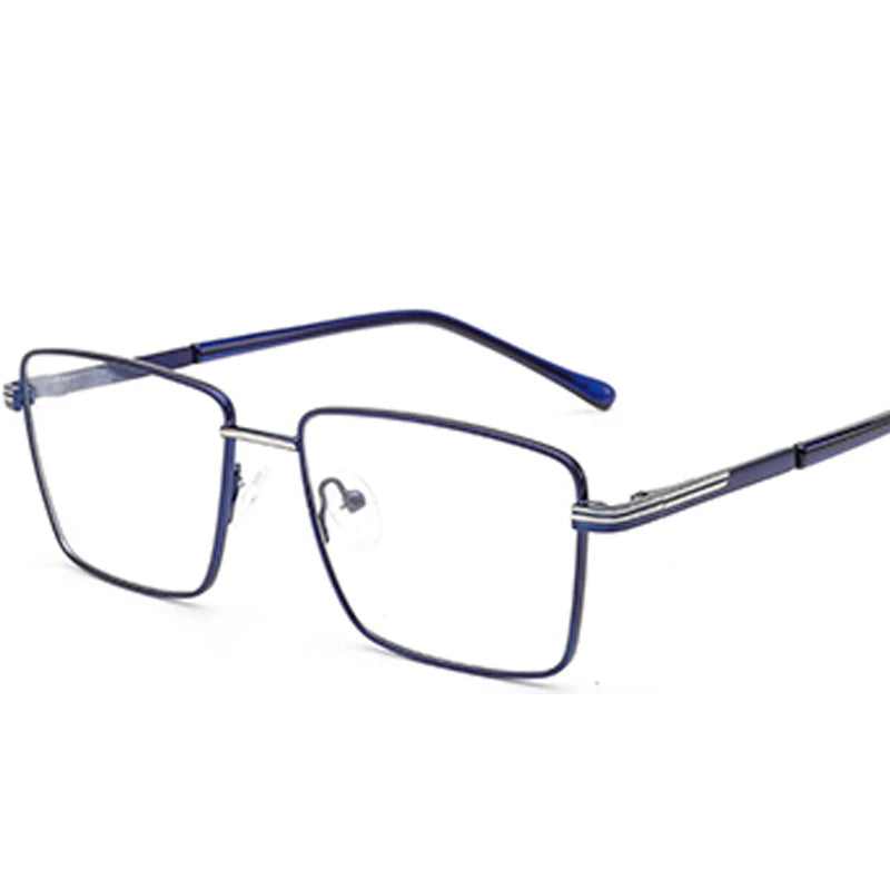 DOISYER Wholesale Retro Square Frame Eyeglasses for Men New Optical Metal Glasses with Rectangle Style and Print Pattern