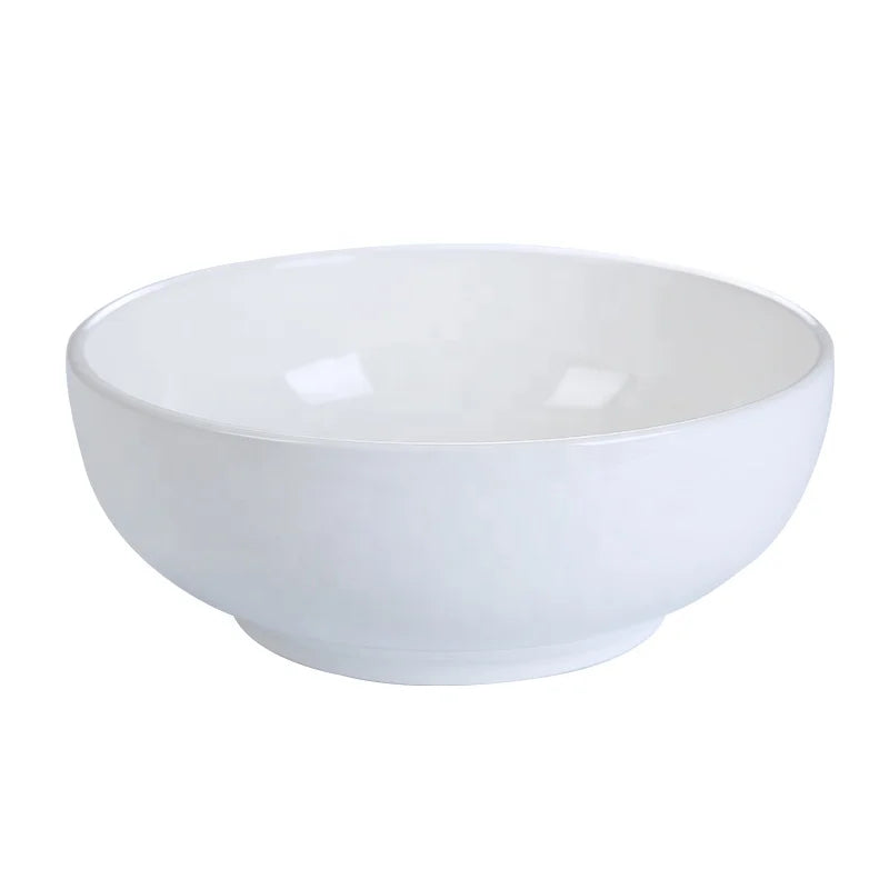 Restaurant Household Japanese Dinner Rice Cereal Serving 5 Inch Durable White Melamine Bowl