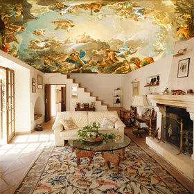 Custom wallpaper European style large scale mural living room ceiling wallpaper mural