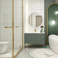 2025 Factory OEM Nordic Modern Wall Hung Bathroom Vanity With Sink Floating Furniture Makeup Vanities