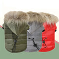Solid Winter Dog Coat Warm Padded Hoodie Snowsuit Small Dogs Fashion Windproof Jacket Chihuahua Yorkie Jean Polyester Classic