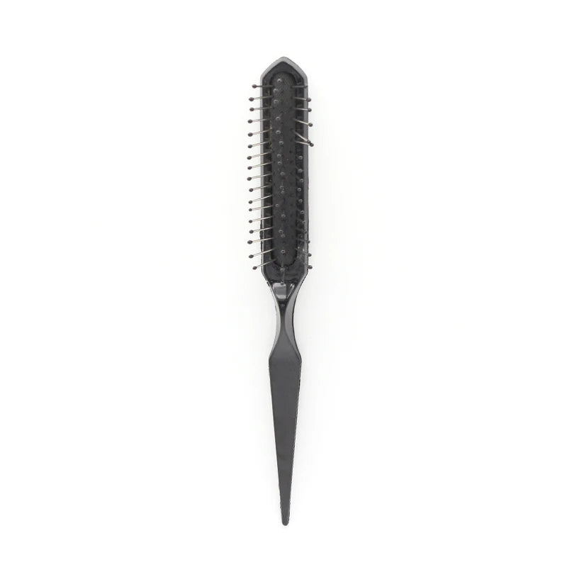 Teasing Brush with Tail Three Row Rat Tail Parting Comb for Salon