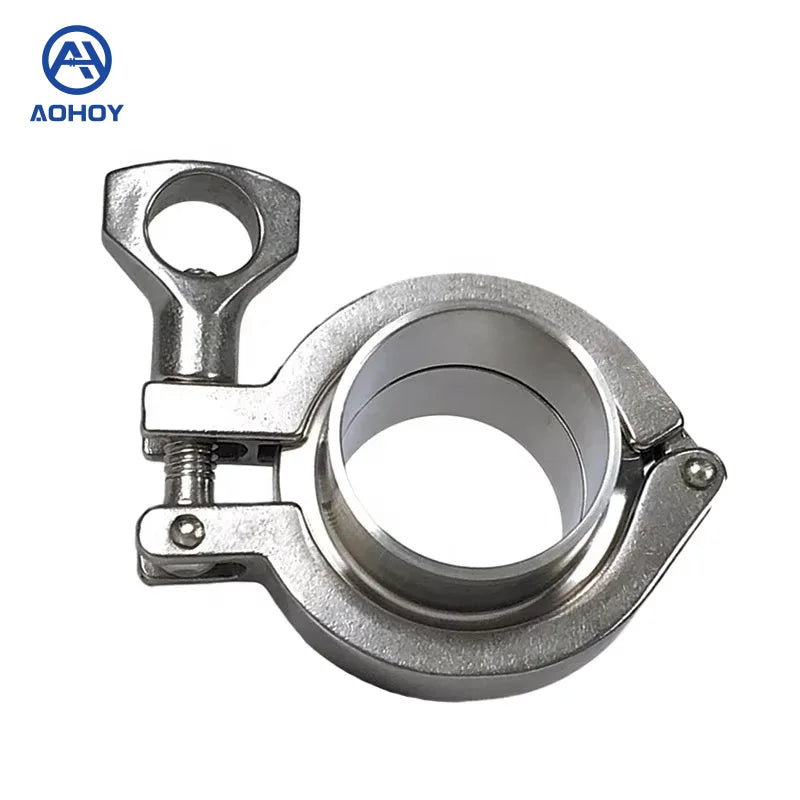 Aohoy 304 316 SMS ISO 1 1.5 2 3 4 Inch Sanitary Stainless Steel Triclover Triclamp Weld Pipe Fitting Ferrule Tri Clamp