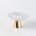 White Marble Dessert Plate Cake Accessories Stand Creative Black Marble Stand Luxury Golden Base Dessert Stand