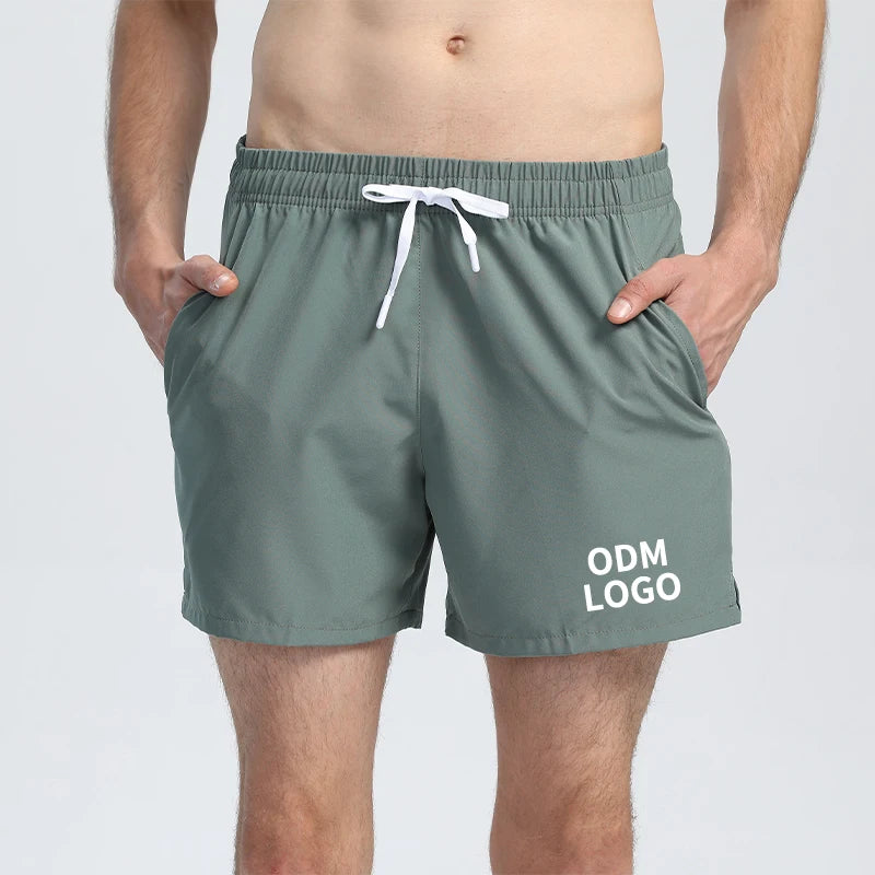Wholesale Custom Summer Sport Gym Shorts Men Breathable Quick Dry  Running Sweatpants Drawstring Closure Printed Pattern