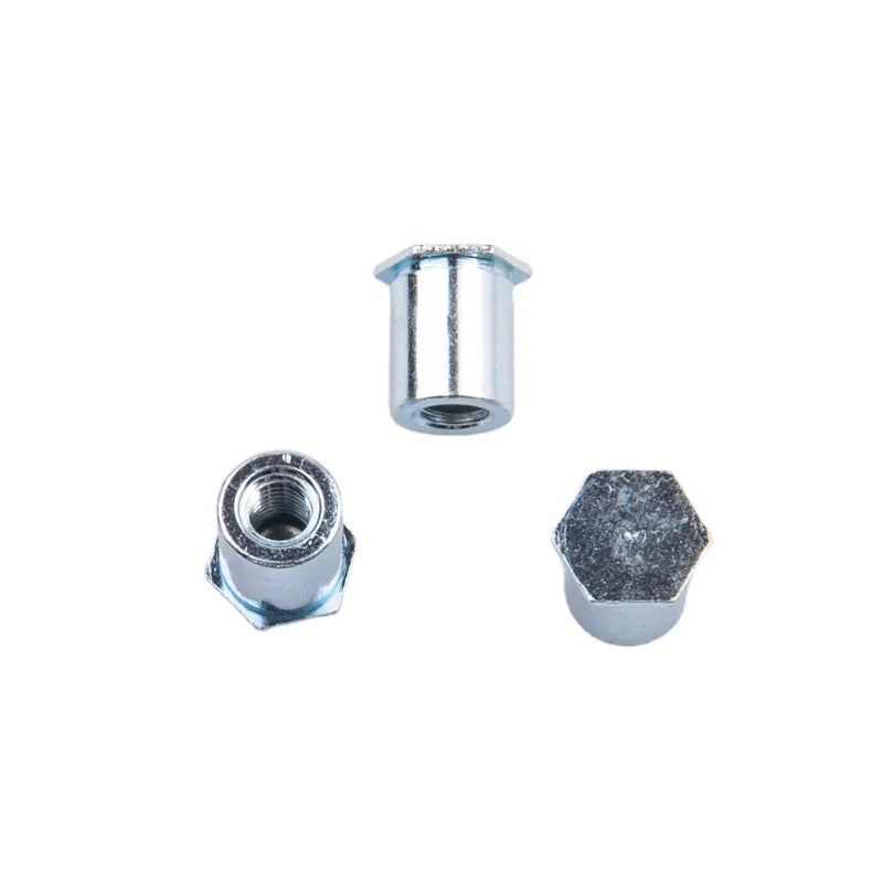 BSOS Internal Thread Zinc Plated Carbon Steel Hex Head Self Clinching Standoff Nuts