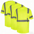 Custom Men's Breathable Quick-Drying Workwear Outdoor Traffic Construction Reflective T-Shirt Short-Sleeved Made of Polyester