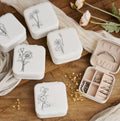 Jewelry Box Custom Pu Leather Portable Jewelry Case Small Earring Ring Bracelet Storage Travel Jewelry Packaging Boxes
