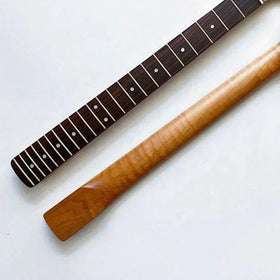 Custom 22 Fret 9.5 Inch Radius Nitro Satin Electric Guitar Neck ST Roasted Flame Maple Guitar Neck