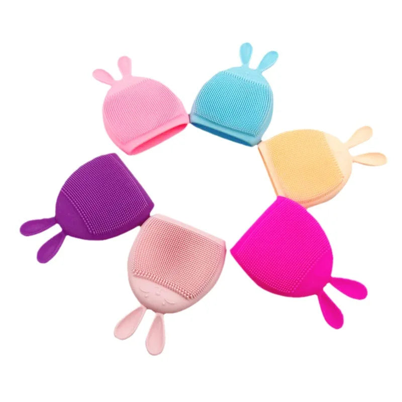 New Arrival Lovely Rabbit Silicone Facial Cleansing Brush Face Cleaning Spa Massage Face Scrubber