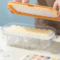 Easy Release Sphere Ice Cube Tray with Lid and Bin for Freezer 24/48 Cubes Stackable Ice Ball Molds with Container