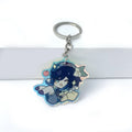 Anime Custom Cute Cartoon Anime Hologram Glitter Acrylic Keychain Charm Cute Shaped Keychain