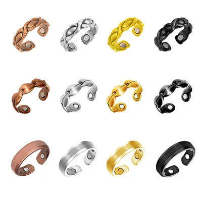 Health Ring Pain Relief Rings for Arthritis&Carpal Tunnel Strong Magnets&Therapy Magnetic Open Ring