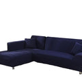2 PCS Plain L Shape Sectional Sofa Covers Stretch Fabric Solid Color Elastic Anti-ash Slipcover Customized Color & Size MegaBDM