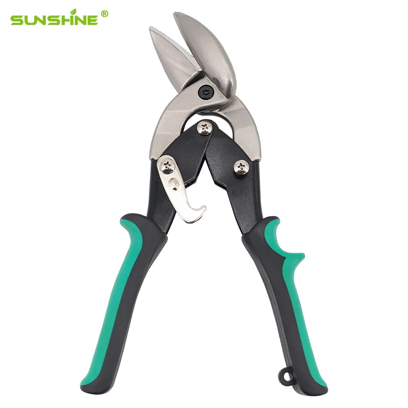 SUNSHINE 10''Aviation Snip Set Left Right Straight Cut Snips for Sheet Metal Cutting Pliers Nippers Snip with Comfortable Handle