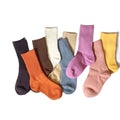 2022 Cheap Elegant Winter Thick Kids Slouch Socks Plain Double Needle Knit Cotton Yarn Crew School Socks for Boys Girl Baby