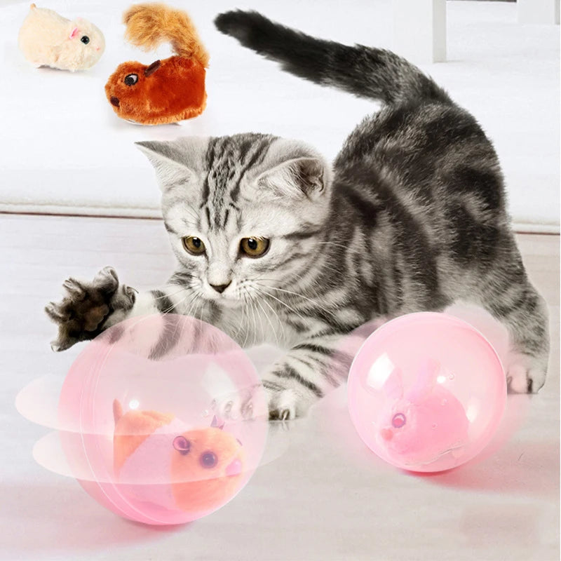 Automatic Smart Cat Toys Electric Cat Ball Rolling Ball Cat Interactive Toys Training Self-moving Kitten Toys for Indoor Playing