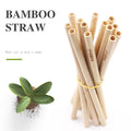Bamboo Drinking Straws Food Grade Approved Reusable Straw Brush Bar Accessories Customized Logo Bio-degradable Straw