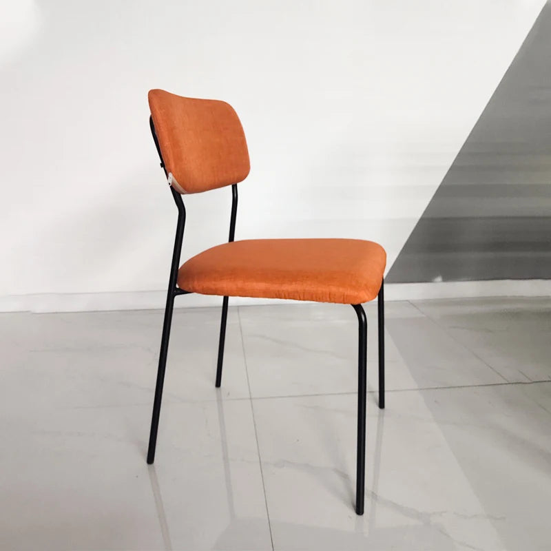 Hot Pick Fabric Black Metal Leg Restaurant Living Room Dining Chair