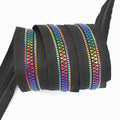 Meetee ZT845 5# DIY Sewing Accessories Bag Jacket Clothes Zip Rainbow Teeth Decorative Zipper Roll Resin Open-end Zipper