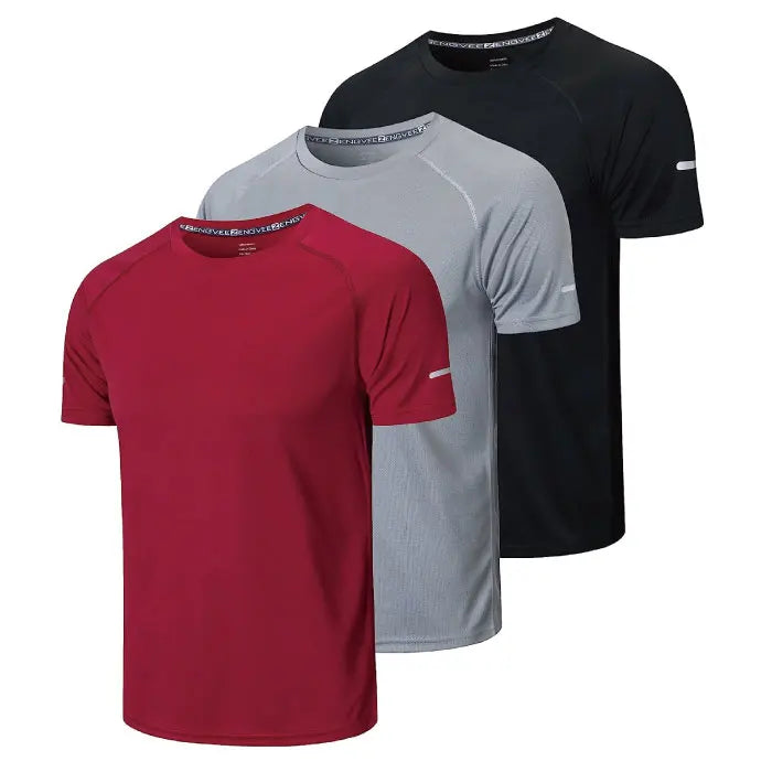 Wholesale Custom Men's Outdoor T-Shirt Breathable Sports Wear Training Sportswear Fitness Running Gym Quick Dry  Shirts for Men