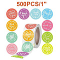 Custom Gift Packaging Seal Label Decoration Round 1 Inch Thank You Sticker for Small Business