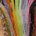 2mm 3mm  Shinning Faceted Zircon Loose Beads Strand Material for DIY Making Jewelry Bracelet Necklace Beads & Accessories