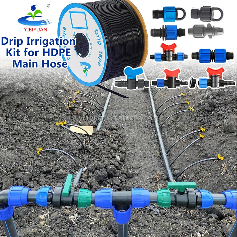 PP Compression Fittings for Drip Irrigation Plastic Connectors Line Accessories HDPE PE Material Watering Function for Farms