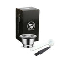Upgrade for Compatible Refillable Eco-Friendly Silver 304 Stainless Steel Grease Type Coffee Capsule Pod Filter Set