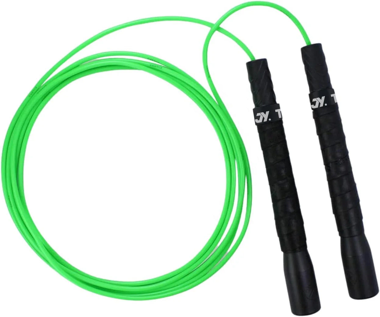 JY Fitness Pro Freestyle Custom Long Handle PVC Skipping Jump Rope with Non-Slip Grip Tape