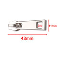 Ivoduff Zipper Head square Shape Silver 5# Nylon Head Zipper Pull for Bag Making