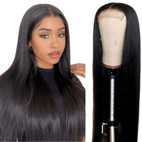 Drop Shipping 4x4 180% Density Straight Lace Front Brazilian Hair Wigs Pre-Plucked Human Hair Closure for Black Women