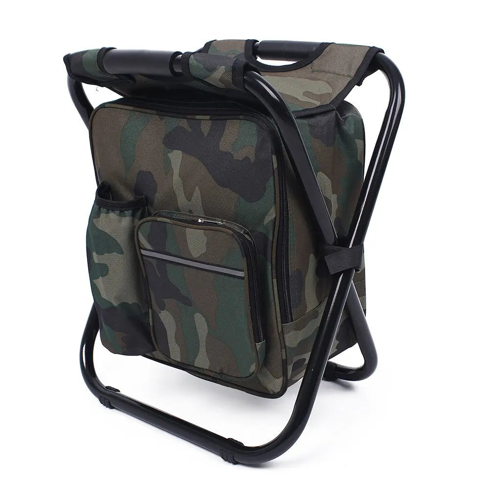 Factory Direct Outdoor Beach Chair for Mountaineering Foldable Camping Chair with Backpack Durable Metal Material