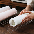 U-Shaped Transparent Acrylic Cake Roll Fixer 30cm Long with Semicircle Thicken PC Plastic Baking Tool for Dessert Decoration